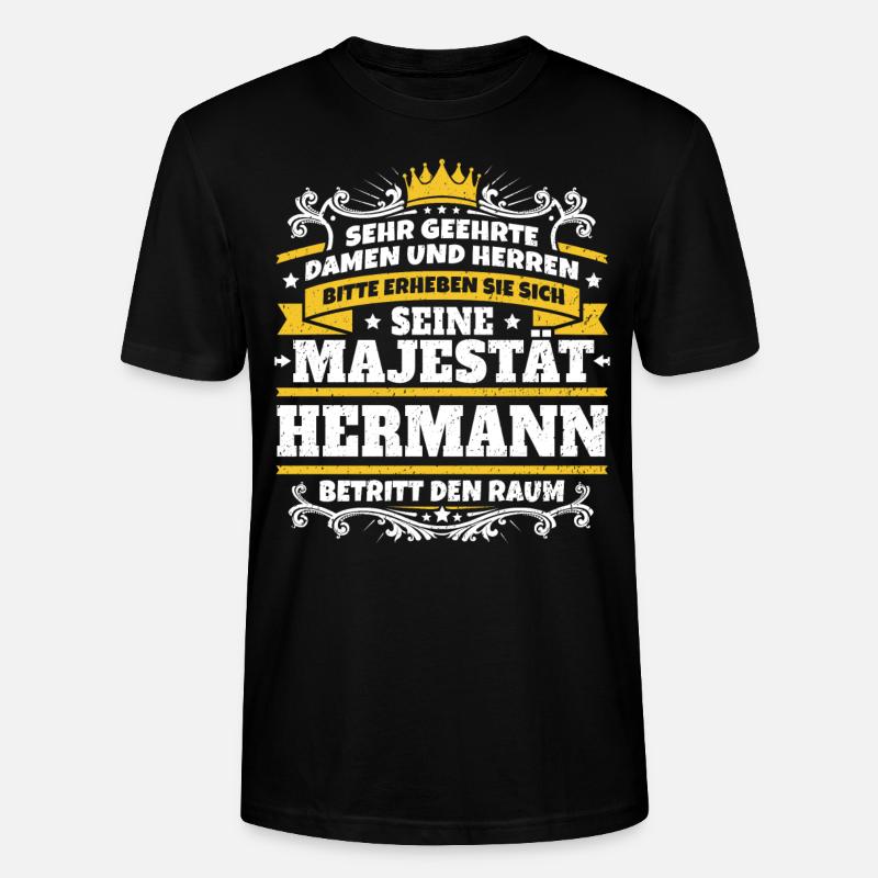 Seine Majestät Hermann - Stanley/Stella Unisex Bio-T-Shirt CRAFTER - Schwarz