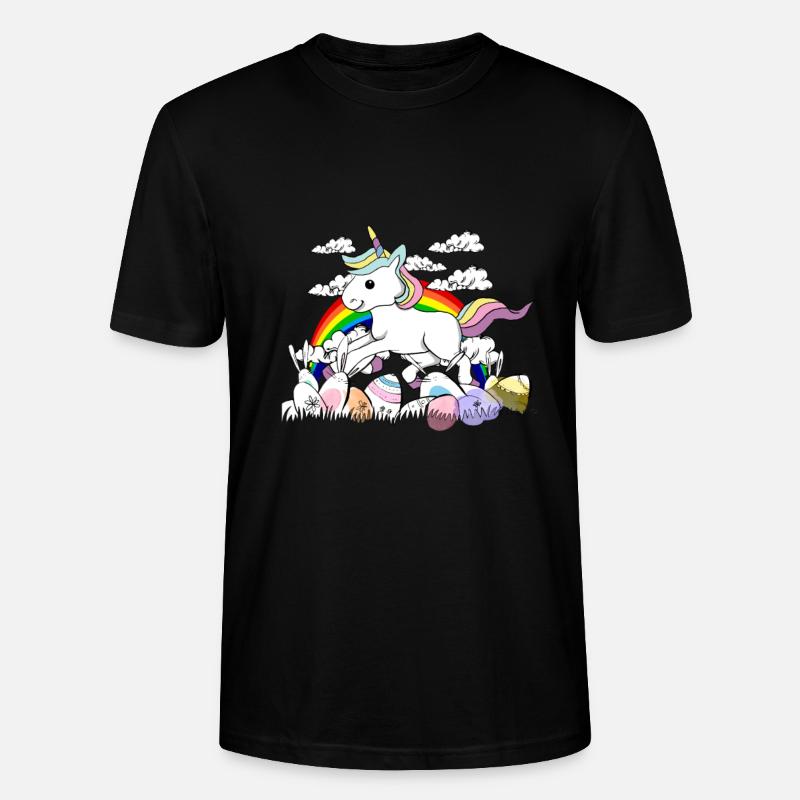 Unicorn easter bunny Easter eggs - Stanley/Stella CRAFTER Unisex Organic T-Shirt - black