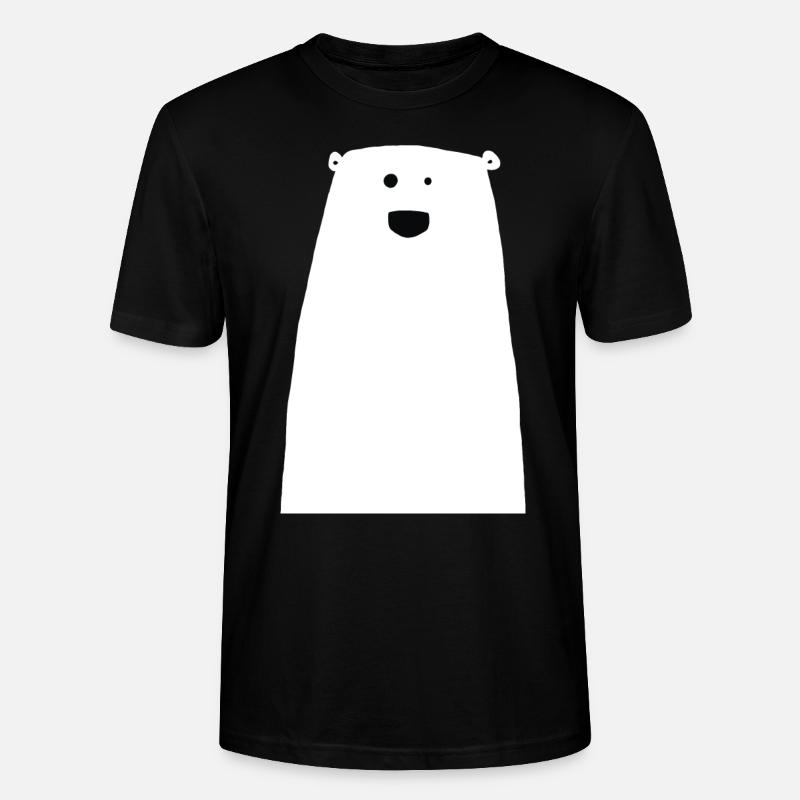 Heureux, mignon ours polaire - T-shirt bio CRAFTER Stanley Stella Unisexe - noir
