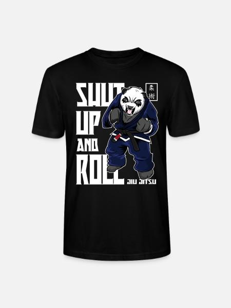 Angry BJJ Panda - BJJ Brazilian Jiu Jitsu Shirt - Stanley/Stella CRAFTER Unisex Organic T-Shirt - black