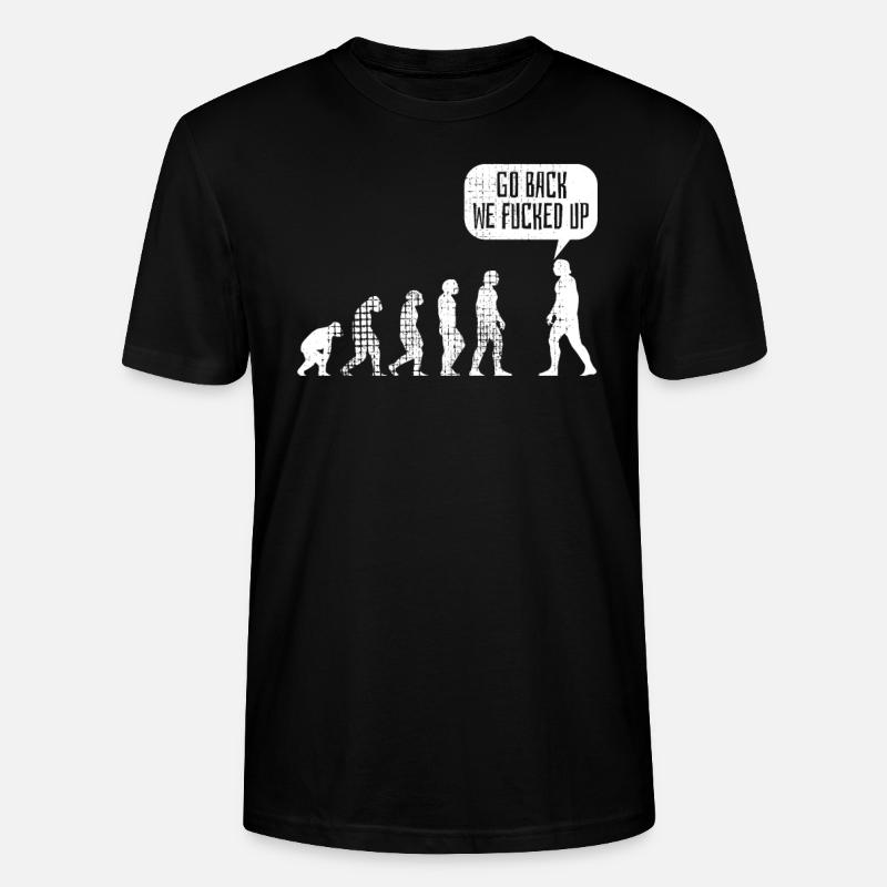 Evolution - Darwing Entwicklung Lustig Geschenk - Stanley/Stella Unisex Bio-T-Shirt CRAFTER - Schwarz