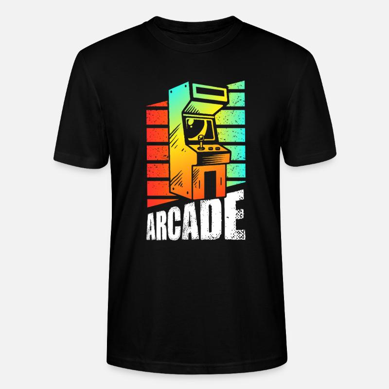 Retro Gaming Arcade Spielautomat - Stanley/Stella Unisex Bio-T-Shirt CRAFTER - Schwarz