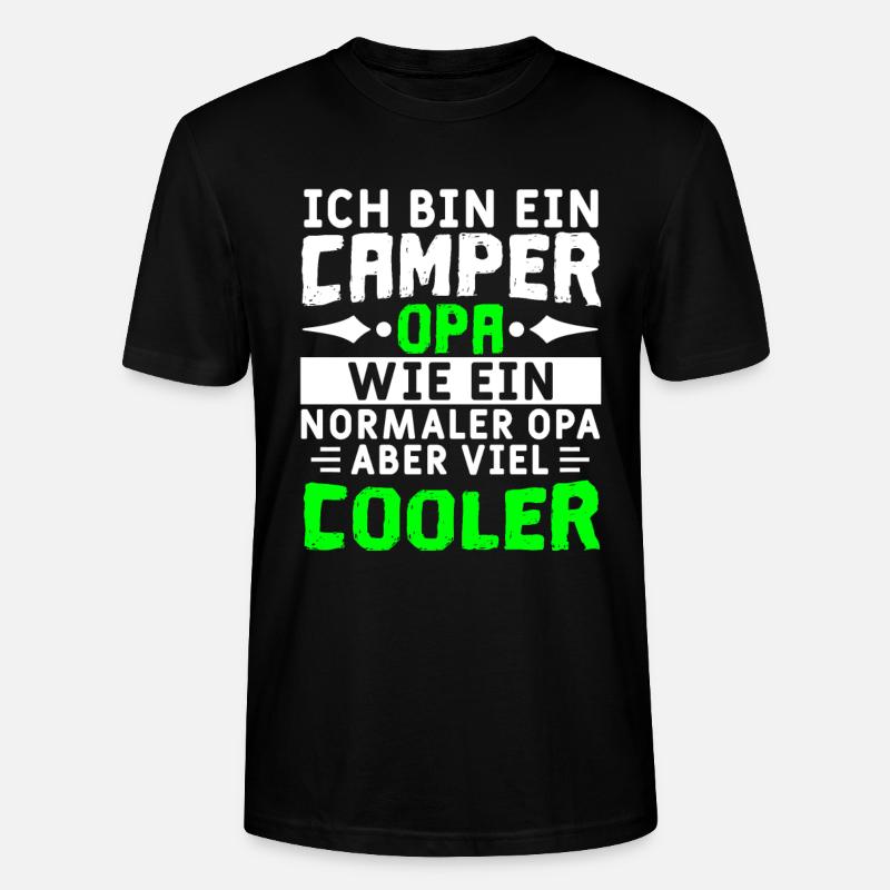 Ich bin ein Camper Opa - Stanley/Stella Unisex Bio-T-Shirt CRAFTER - Schwarz