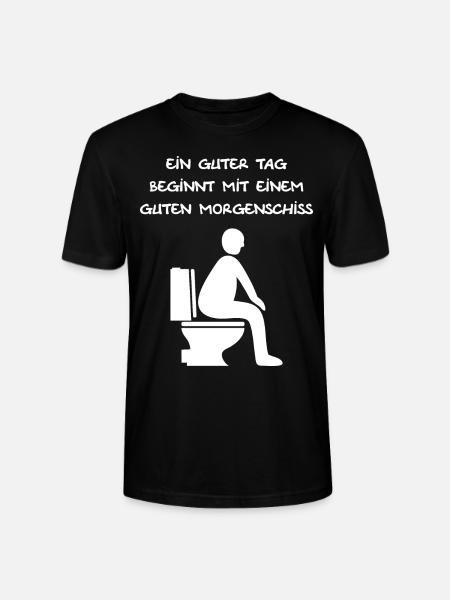 Klo, kacken, Morgenschiss, scheißen, WC, Stuhlgang - Stanley/Stella Unisex Bio-T-Shirt CRAFTER - Schwarz