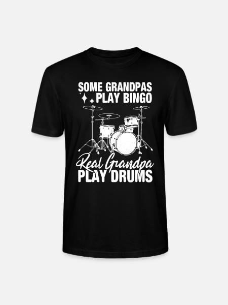 Papy batterie - T-shirt bio CRAFTER Stanley Stella Unisexe - noir