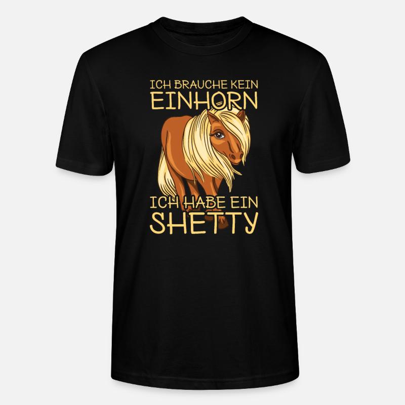 Shettypony Shetty Shetlandpony - Stanley/Stella Unisex Bio-T-Shirt CRAFTER - Schwarz