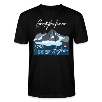 Grossglockner Grossglockner Austria Austria mountain - Stanley/Stella CRAFTER Unisex Organic T-Shirt - black - Front - Alina (178cm) & Michal (187cm)