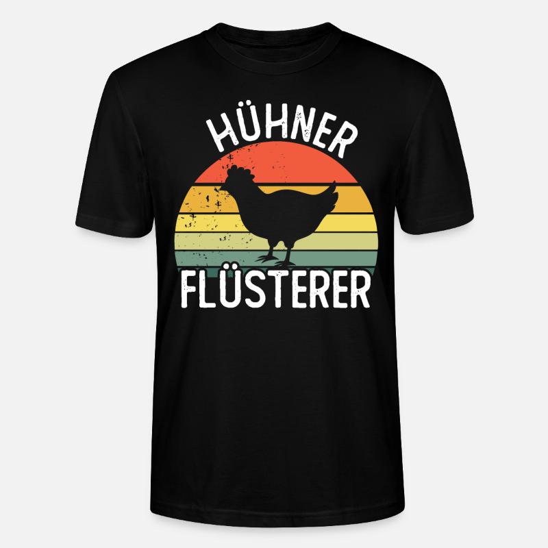 Hühner Flüsterer - Stanley/Stella Unisex Bio-T-Shirt CRAFTER - Schwarz