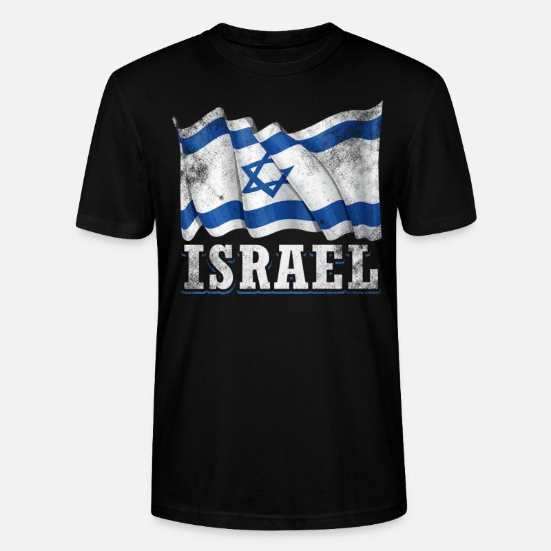 Drapeau d’Israël - T-shirt bio CRAFTER Stanley Stella Unisexe - noir