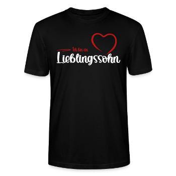 Ich bin ein Lieblingssohn und Weltbester Sohn - Stanley/Stella Unisex Bio-T-Shirt CRAFTER - Schwarz - Vorne - Alina (178cm) & Michal (187cm)
