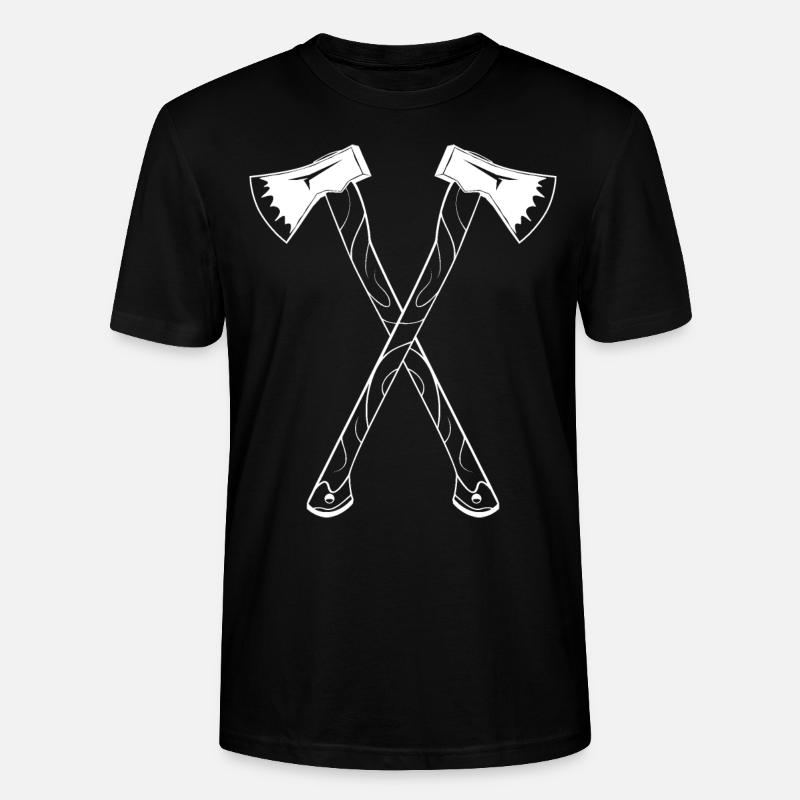 BÛCHERON HACHE BEIL - T-shirt bio CRAFTER Stanley Stella Unisexe - noir