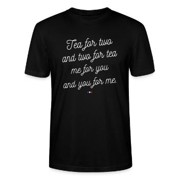 Tee für zwei und zwei für Tee replique - Stanley/Stella Unisex Bio-T-Shirt CRAFTER - Schwarz - Vorne - Alina (178cm) & Michal (187cm)