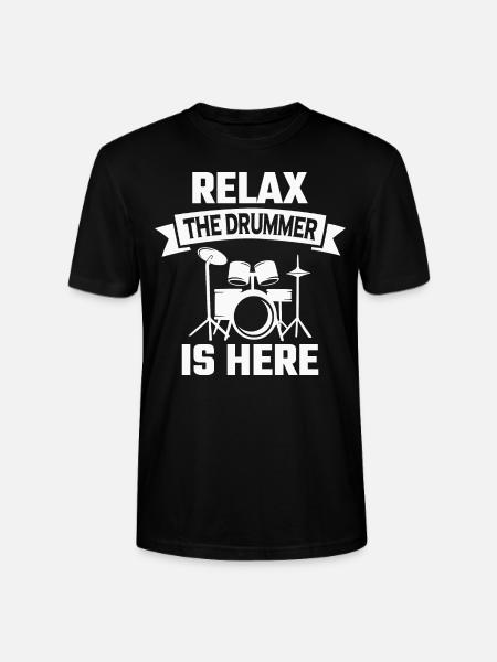 Drummer Drums Drummer Music - Stanley/Stella CRAFTER Unisex Organic T-Shirt - black