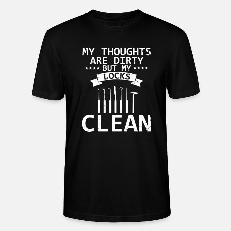 Dirty Sinks Clean Lock Design - T-shirt bio CRAFTER Stanley Stella Unisexe - noir