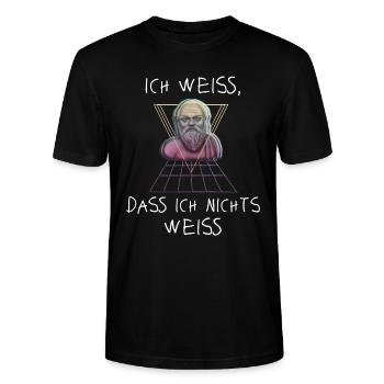 Sokrates Griechischer Philosoph - Stanley/Stella Unisex Bio-T-Shirt CRAFTER - Schwarz - Vorne - Alina (178cm) & Michal (187cm)