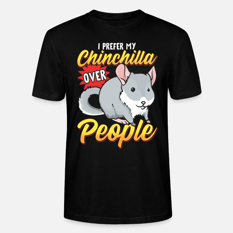 Chinchilla Über Menschen - Stanley/Stella Unisex Bio-T-Shirt CRAFTER - Schwarz