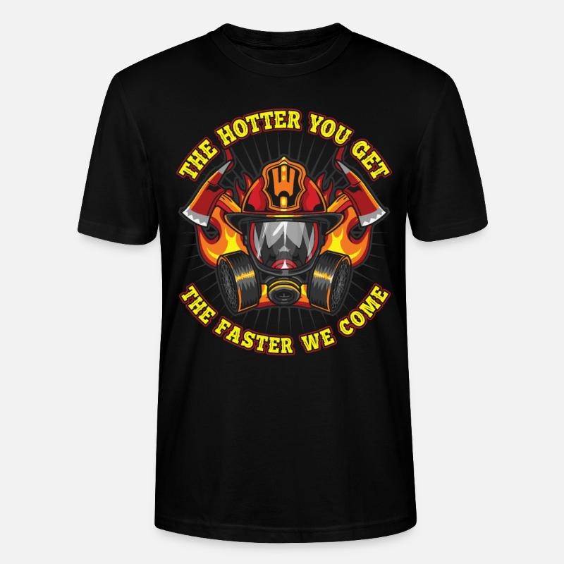 Pompiers disant pompier - T-shirt bio CRAFTER Stanley Stella Unisexe - noir
