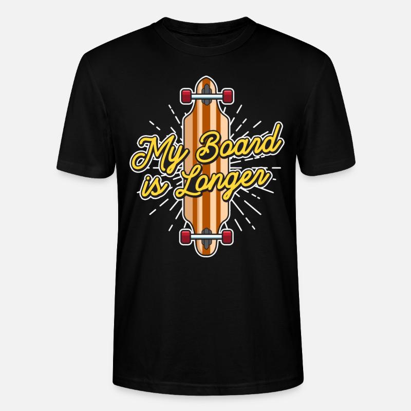Ma planche est un longboarder - T-shirt bio CRAFTER Stanley Stella Unisexe - noir