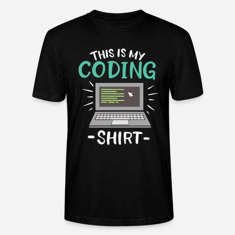 Dette er min Coding Shirt Coder - Stanley Stella CRAFTER unisex økologisk-T-shirt - sort