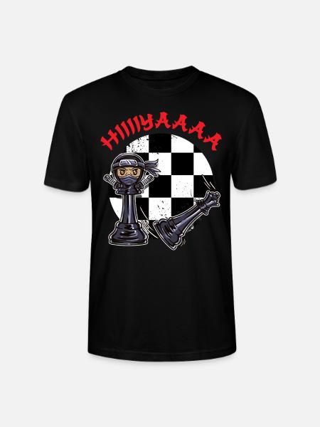 Ninja Chess Chess Player Chessboard - Stanley/Stella CRAFTER Unisex Organic T-Shirt - black