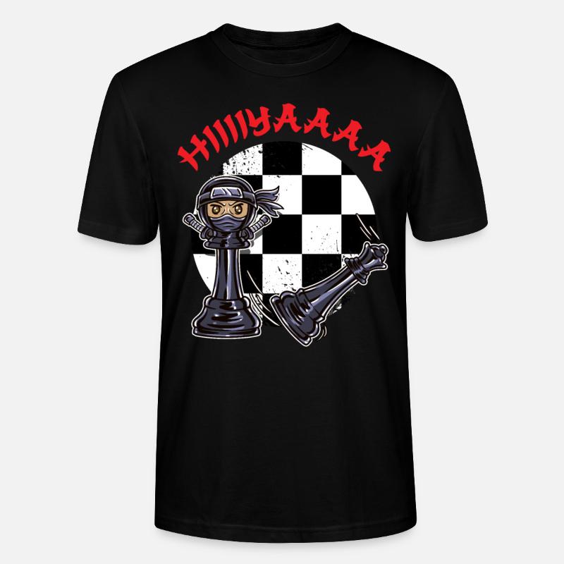 Ninja Chess Joueur d’échecs Échiquier - T-shirt bio CRAFTER Stanley Stella Unisexe - noir