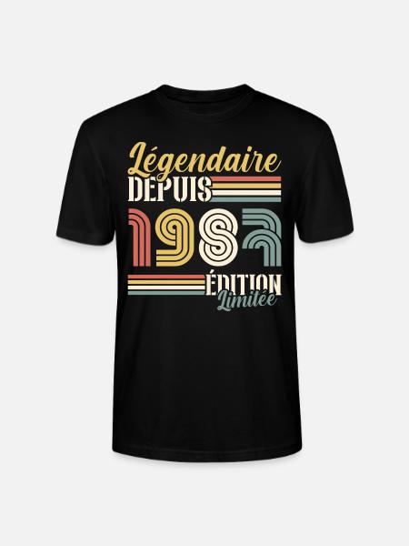Légendaire Depuis 1987 - T-shirt bio CRAFTER Stanley Stella Unisexe - noir