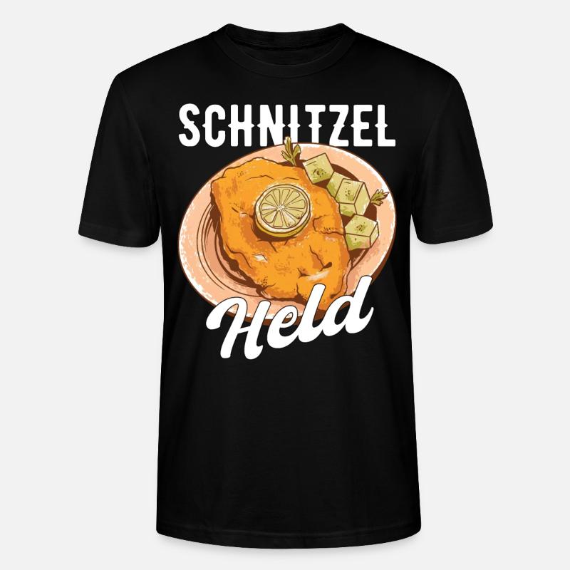 Schnitzel Held Fleisch Geschenk - Stanley/Stella Unisex Bio-T-Shirt CRAFTER - Schwarz