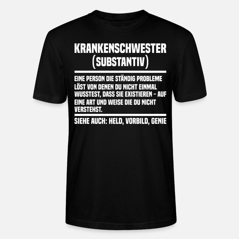 Krankenschwester Krankenpfleger - Stanley/Stella Unisex Bio-T-Shirt CRAFTER - Schwarz