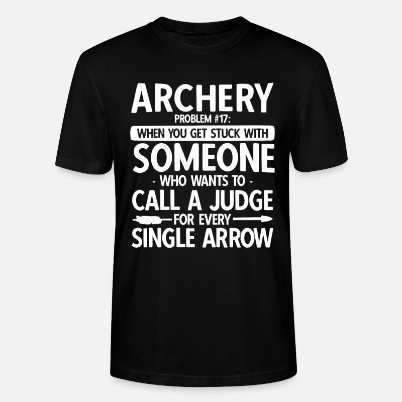 Bogenschießen Archery - Stanley/Stella Unisex Bio-T-Shirt CRAFTER - Schwarz