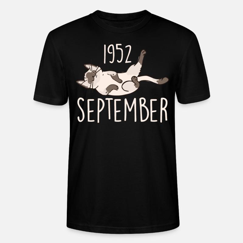 Legende September 1952 Jubiläumsgeschenk 1952 - Stanley/Stella Unisex Bio-T-Shirt CRAFTER - Schwarz