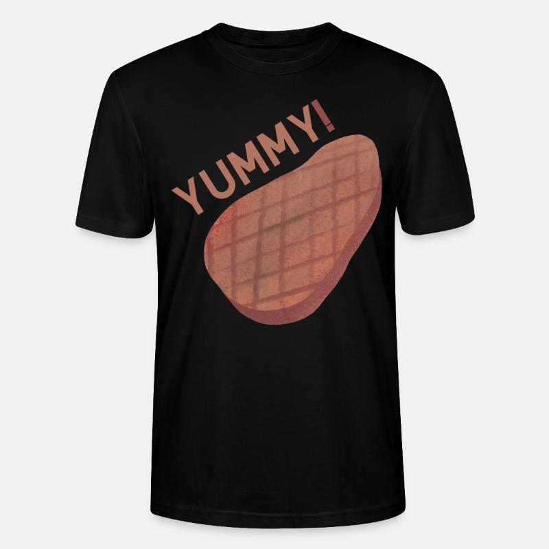 Yummy meat Yummy! Lecker Fleisch - Stanley/Stella Unisex Bio-T-Shirt CRAFTER - Schwarz