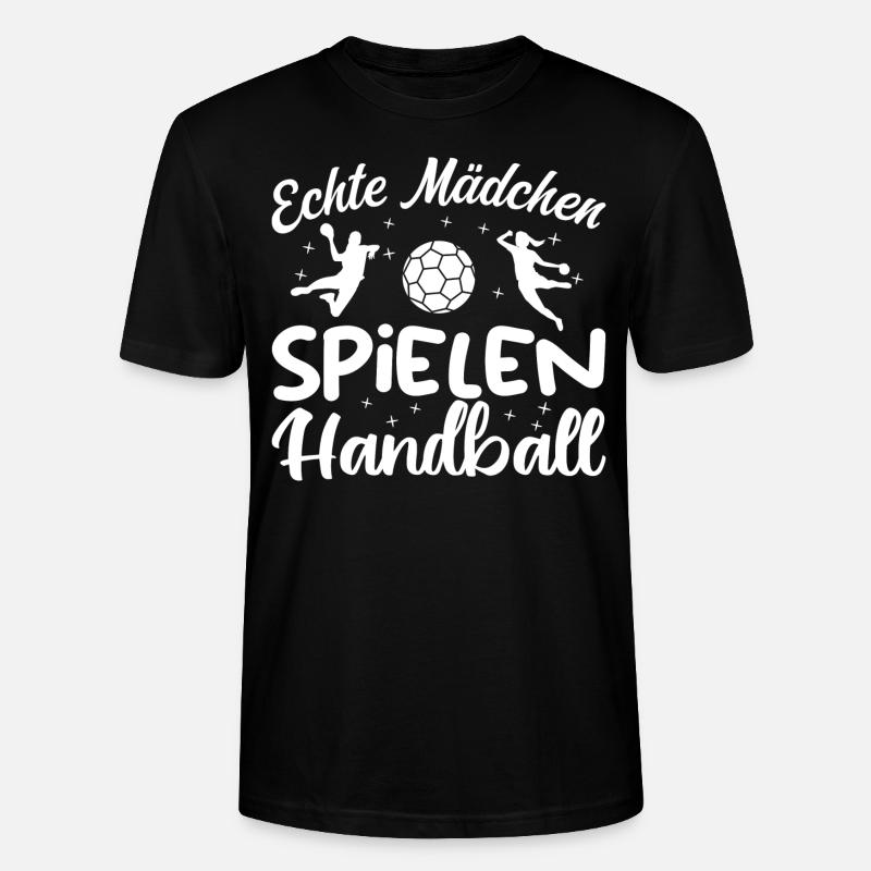 Echte Mädchen spielen Handball - T-shirt bio CRAFTER Stanley Stella Unisexe - noir