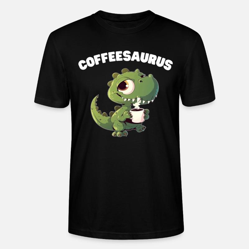 Coffeesaurus - Stanley/Stella CRAFTER Unisex Organic T-Shirt - black