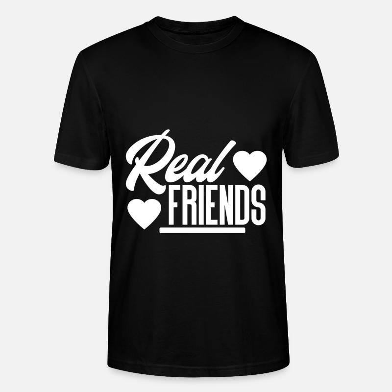 De vrais amis Freundschaft Freunde - T-shirt bio CRAFTER Stanley Stella Unisexe - noir