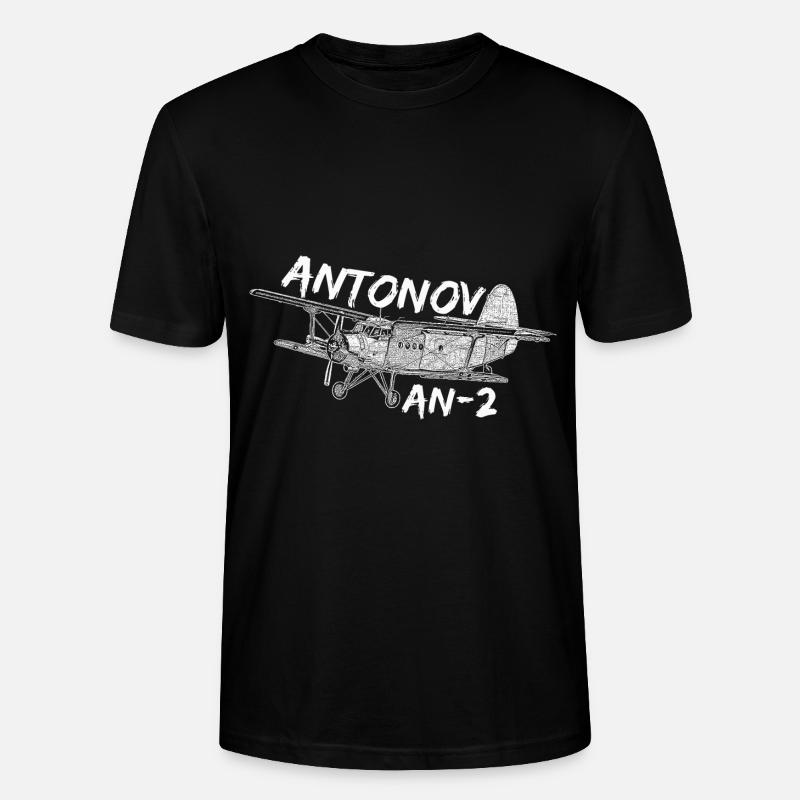 Antonov AN-2 Flugzeug Doppeldecker AN-2 - Stanley/Stella Unisex Bio-T-Shirt CRAFTER - Schwarz