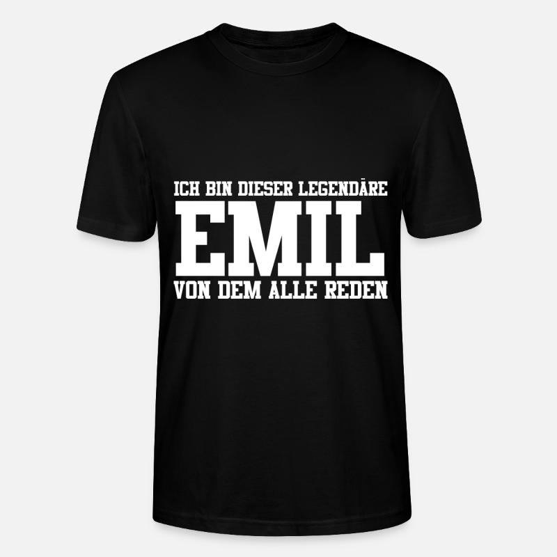 Emil Name Design - Stanley/Stella Unisex Bio-T-Shirt CRAFTER - Schwarz