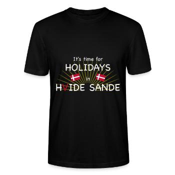 Hvide Sande Holidays - Stanley/Stella Unisex Bio-T-Shirt CRAFTER - Schwarz - Vorne - Alina (178cm) & Michal (187cm)
