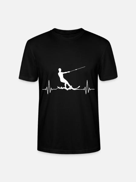 Water skiing Waterskiing Water skiers - Stanley/Stella CRAFTER Unisex Organic T-Shirt - black