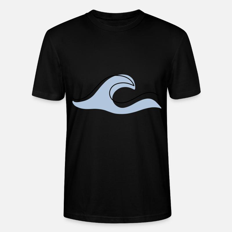 Wave Waves Boho - Stanley/Stella CRAFTER Unisex Organic T-Shirt - black