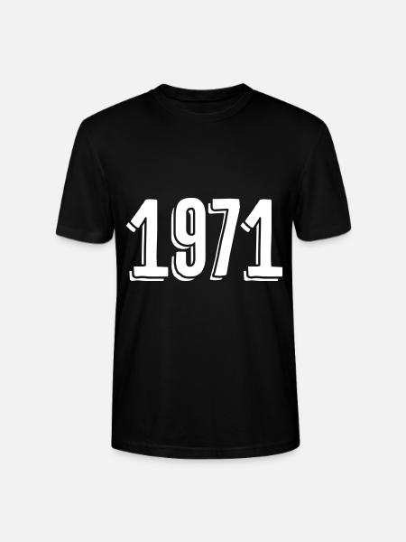 Geburtsjahr 1971 Geburtsdatum - Stanley/Stella Unisex Bio-T-Shirt CRAFTER - Schwarz