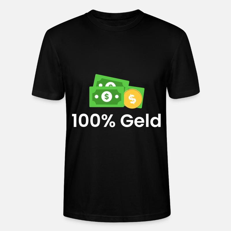 100% Geld - Stanley/Stella Unisex Bio-T-Shirt CRAFTER - Schwarz