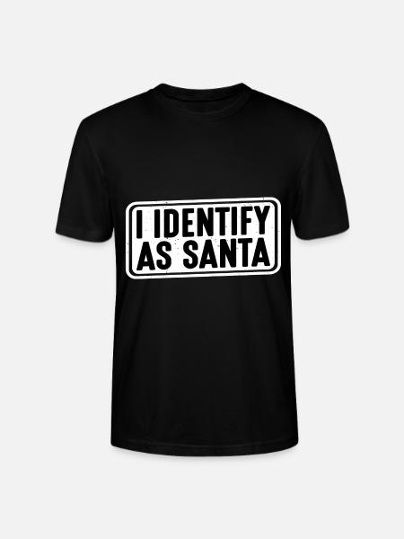I Identify As Santa 15 - Stanley/Stella CRAFTER Unisex Organic T-Shirt - black
