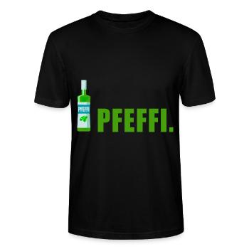 Pfefferminz Likör Pfeffi Vatertag Sauf - Stanley/Stella Unisex Bio-T-Shirt CRAFTER - Schwarz - Vorne - Alina (178cm) & Michal (187cm)
