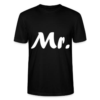 Mr - Stanley/Stella CRAFTER Unisex Organic T-Shirt - black - Front - Alina (178cm) & Michal (187cm)