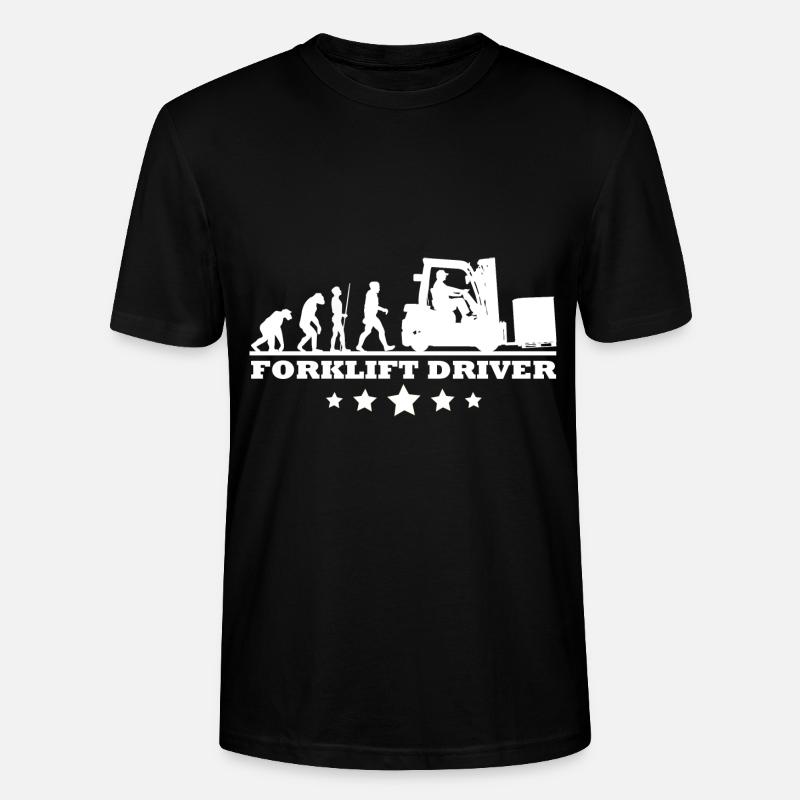Gabelstapler Staplerfahrer - Evolution - Stanley/Stella Unisex Bio-T-Shirt CRAFTER - Schwarz