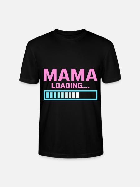 Mum loading mama mom - Stanley/Stella CRAFTER Unisex Organic T-Shirt - black