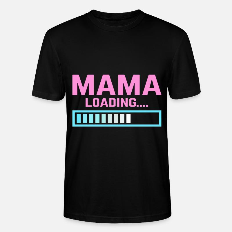Mum loading mama mom - Stanley/Stella CRAFTER Unisex Organic T-Shirt - black