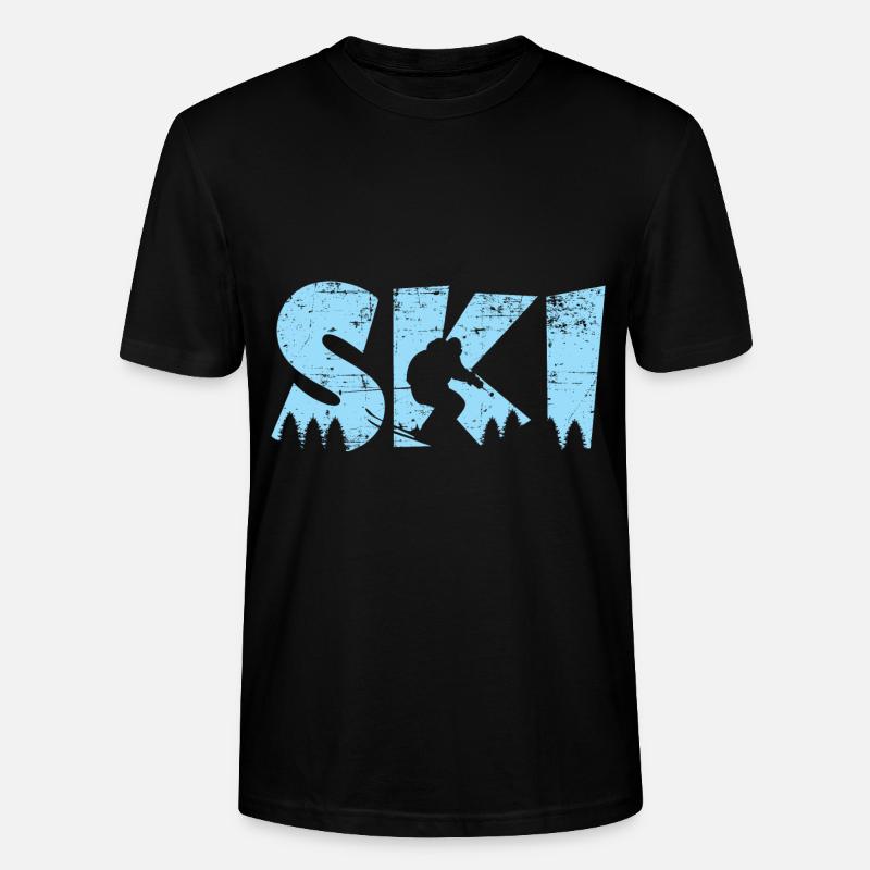 Skier Blue Vacances de ski - T-shirt bio CRAFTER Stanley Stella Unisexe - noir