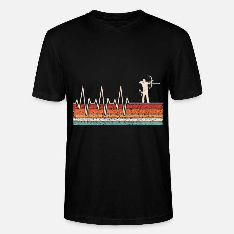 Bogenschütze Herzschlag Bogenschießen - Stanley/Stella Unisex Bio-T-Shirt CRAFTER - Schwarz