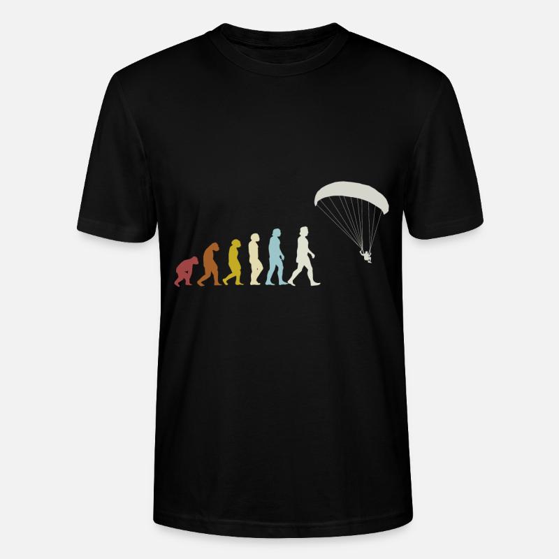 Gleitschirm Gleitschirmfliegen Evolution - Stanley/Stella Unisex Bio-T-Shirt CRAFTER - Schwarz
